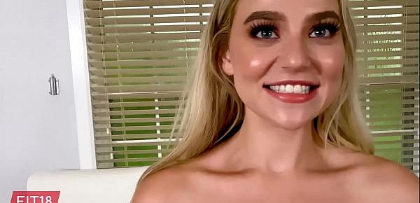  FIT18 - Blake Blossom - Casting Brand New All Natural Big Breasts 34DD American Blond In 60fps